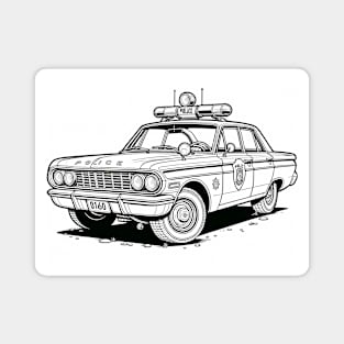 Classic 1960's Police Car Magnet