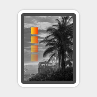 Beach with palms landscape Magnet