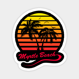 Myrtle Beach 80s Sunset Magnet