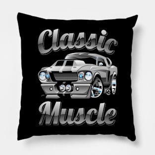 Classic Muscle Car Hot Rod Cartoon Pillow