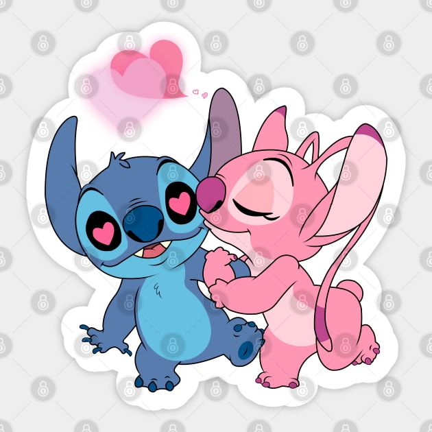 Cute Stitch & Angel from TeePublic