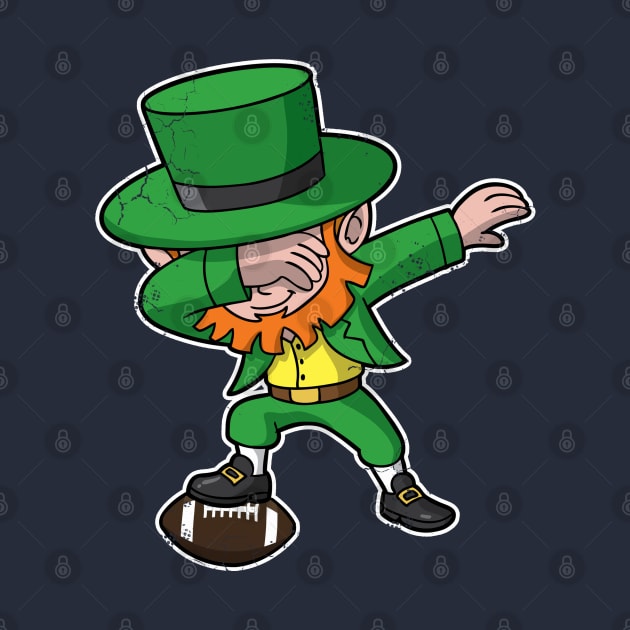 Football Dabbing Leprechaun Irish St Patricks Day by E