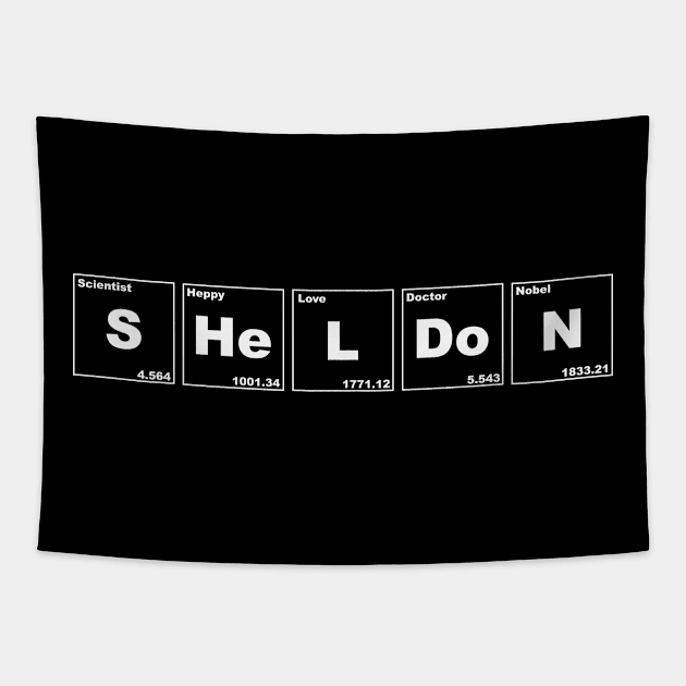 Sheldon in chemical elements Tapestry by Evgenija.S