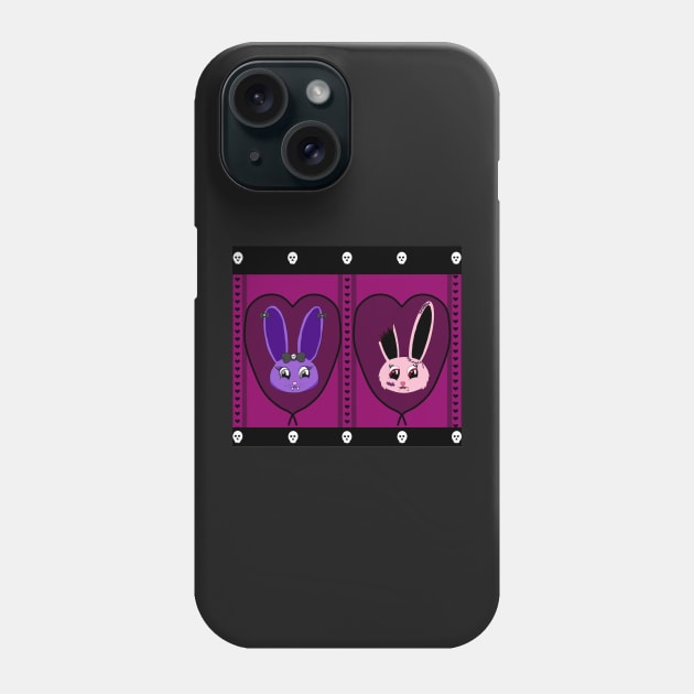 Bunny Love- Lolita style border print Phone Case by RSewell