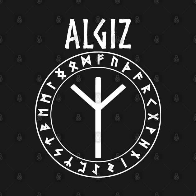 Algiz Norse Rune of Protection by AgemaApparel