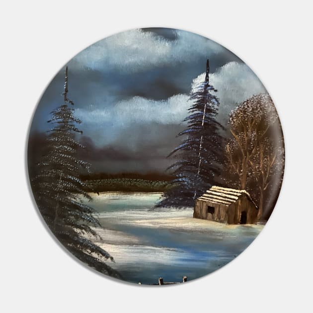 Snowbound Cabin Pin by J&S mason