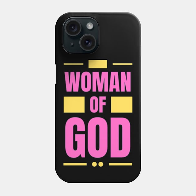 Woman Of God | Christian Typography Phone Case by All Things Gospel