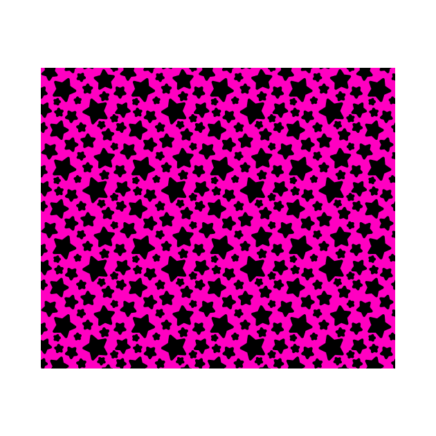 Black Purple Hot Pink Stars by saradaboru