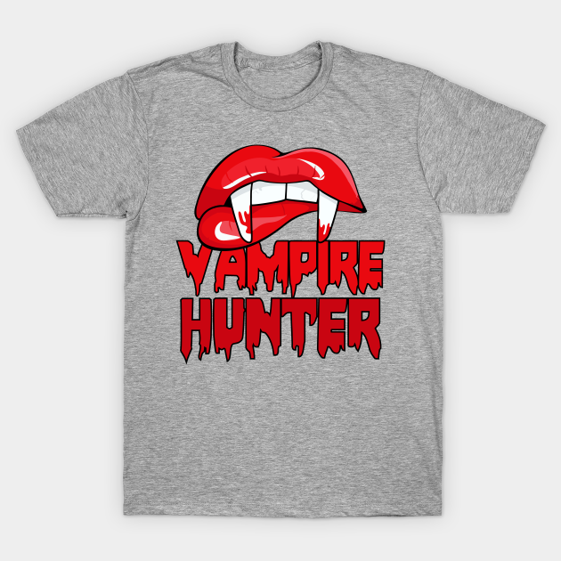 Vampire Hunter funny Halloween Kiss tee - Halloween Gifts - T-Shirt