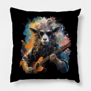 Sheep Playing Guitar Pillow