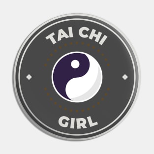 Tai chi girl logo Pin