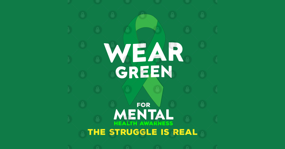 Wear Green For Mental Health Awareness Month Green Ribbon Mental