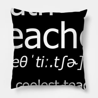 Funny math Teacher Meaning T-Shirt Awesome Definition Classic Pillow