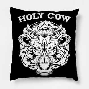 Cow - Trendy Line-Art Farming Animal Cute Cattle Pillow