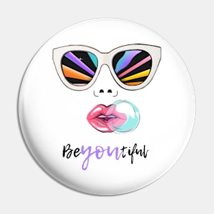 BeYOUtiful - Be Yourself Cute Design Pin