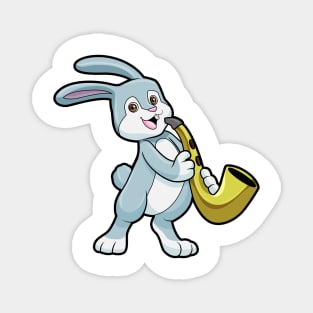 Bunny at Music with Saxophone Magnet