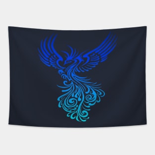 Artistic Phoenix Blue  Aqua Color Blend Tapestry