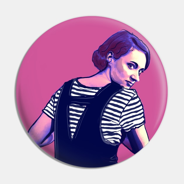 Fleabag - Phoebe Waller Bridge pink & purple Pin by SmerkinGherkin