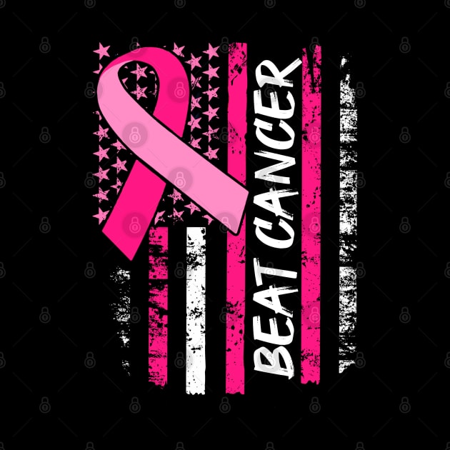 Breast Cancer Awareness Gift Flag Support Beat Cancer Product by Linco