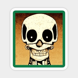 Vintage Smiling Skull Magnet