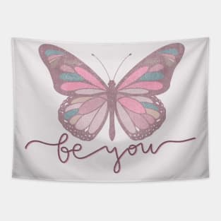 Be You Butterfly Retro Design Tapestry