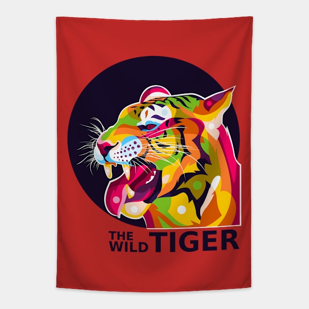 The Wild Tiger Tapestry by wpaprint