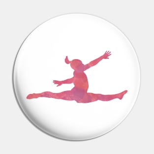 Pink gymnast/dancer split jump Pin