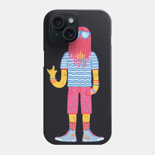 K Tube Dude Phone Case by lazykite