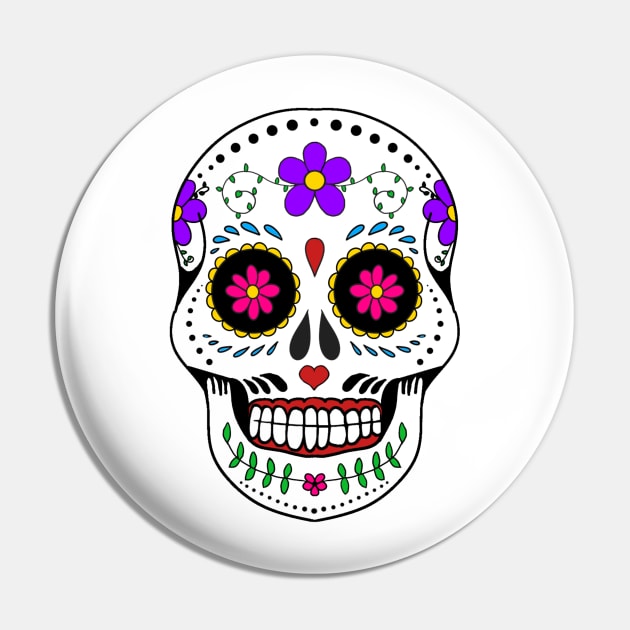 Sugar skull Pin by KaisPrints