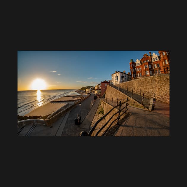 Fisheye view to Cromer beach at sunrise by yackers1