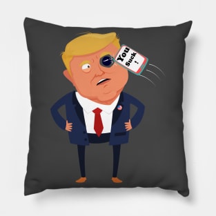 Cell phone thrown on trump Pillow