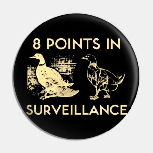 8 Points In Surveillance Pin