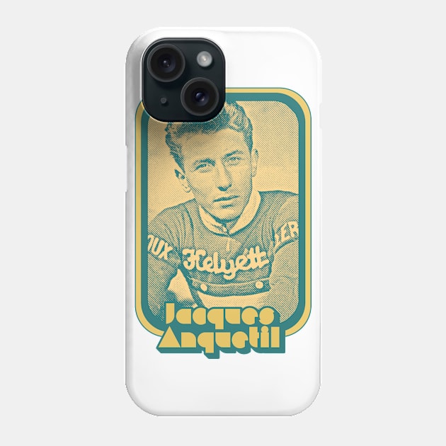 Jacques Anquetil // Retro Style Cycling Fan Art Phone Case by DankFutura