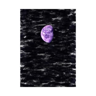 Purple Moon Night Sky. For Moon Lovers. Bright Moon Collection T-Shirt