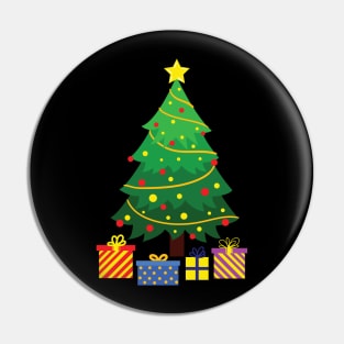 Christmas tree with star topper Pin