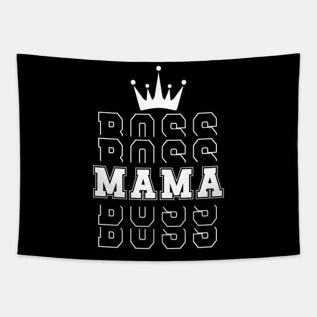 Boss Mom Royalty Tapestry by CityTeeDesigns