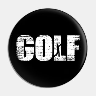 Distressed Look Golfing Gift For Golfers Pin