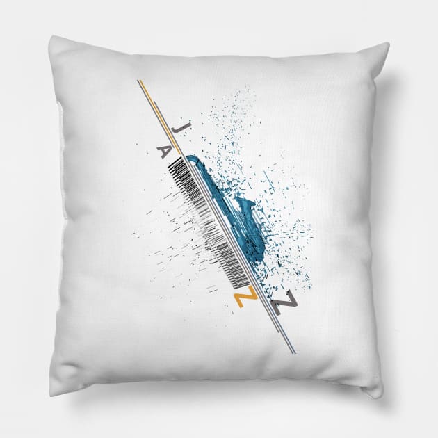 Jazz Festival Pillow by cinema4design