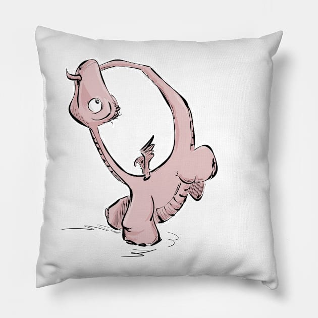 Dancing Dragon Pillow by Jason's Doodles