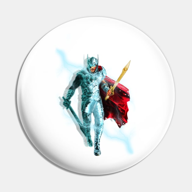 Thor Lightning Armor Pin by kodyart101