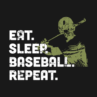 Eat Sleep Baseball Repeat Softball Player Gift T-Shirt