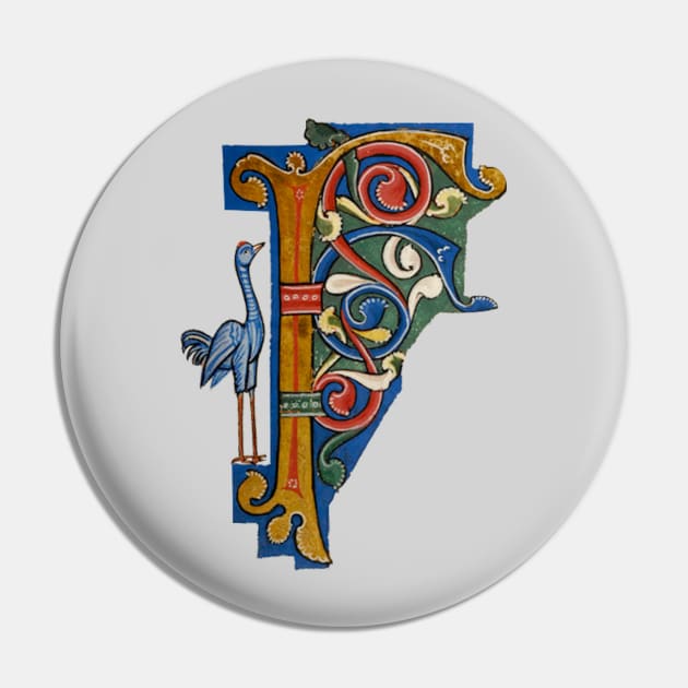 Illuminated Initial F Pin by Artimaeus