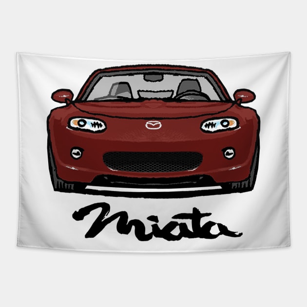 MX5 Miata NC1 Copper Red Tapestry by Woreth