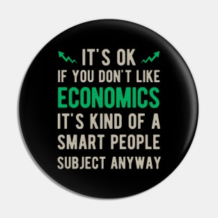 Funny Economics Teacher Gift Pin