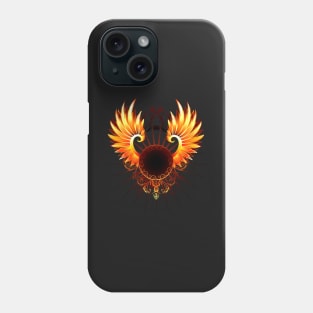 Banner with wings phoenix Phone Case