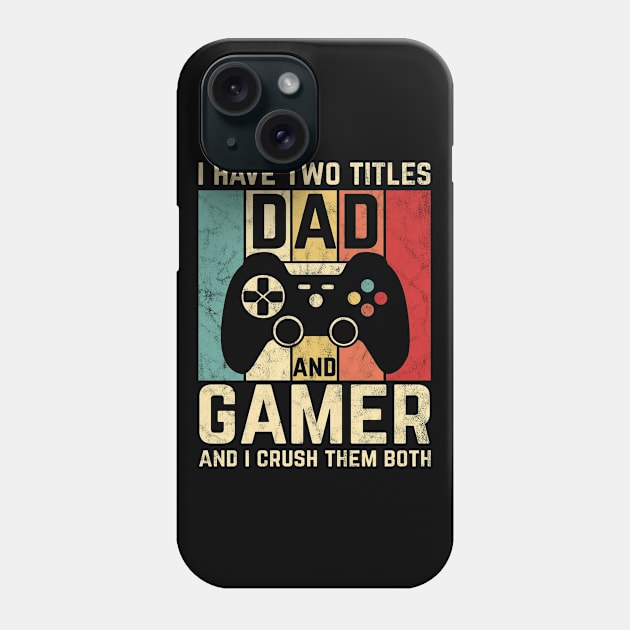 Vintage Gamer Dad Retro Video Games Gift Phone Case by HCMGift