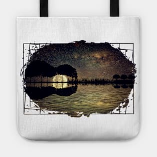 guitar island moonlight Tote