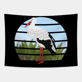 jz.birds Stork Bird Animal Art Tapestry