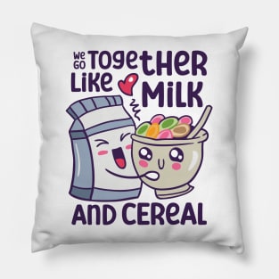 Milk and Cereal Pair - Love Couple Pillow