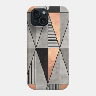 Concrete and Copper Triangles Phone Case